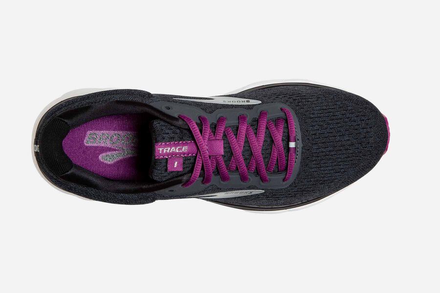 Brooks Trace Road Running Shoes Womens - Black/Purple - OHLFE-5679